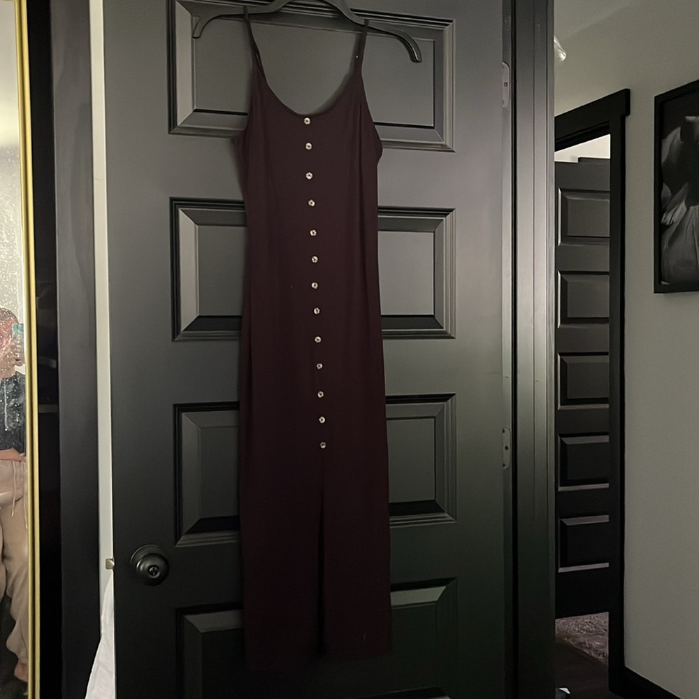 MUDD Button Up Ribbed MIDI Dress